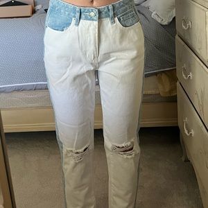 Pacsun white/ light wash jeans